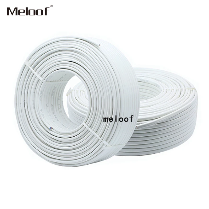 Электрический кабель 10 м 17 AWG 1MM2 RVV 2/3 медный провод проводник черный 18 0 75 mm2 20 0.5MM2