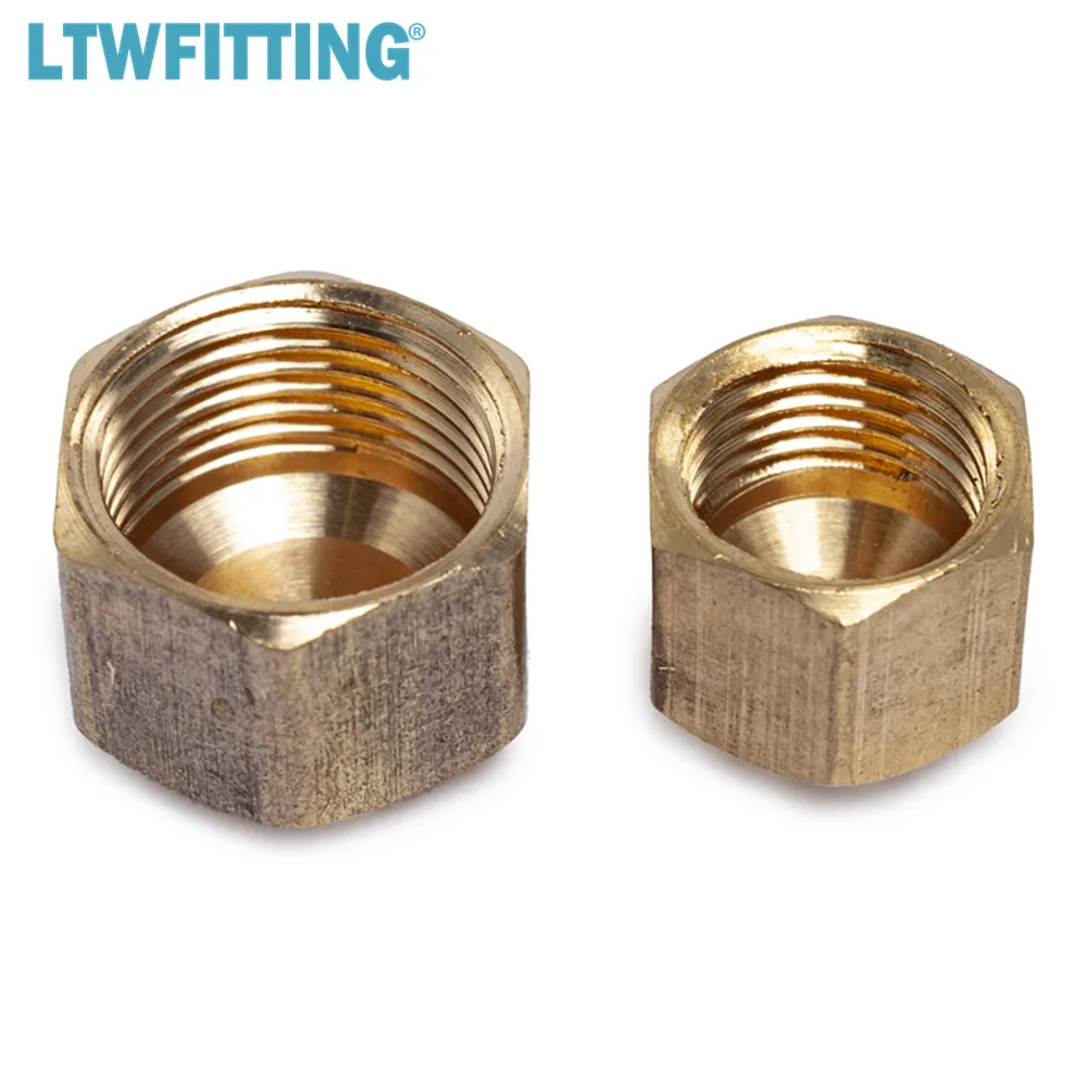 LTWFITTING Value Pack латунная 1/4 &quotкомпрессионная крышка и 3/8&quot компрессионная запорного