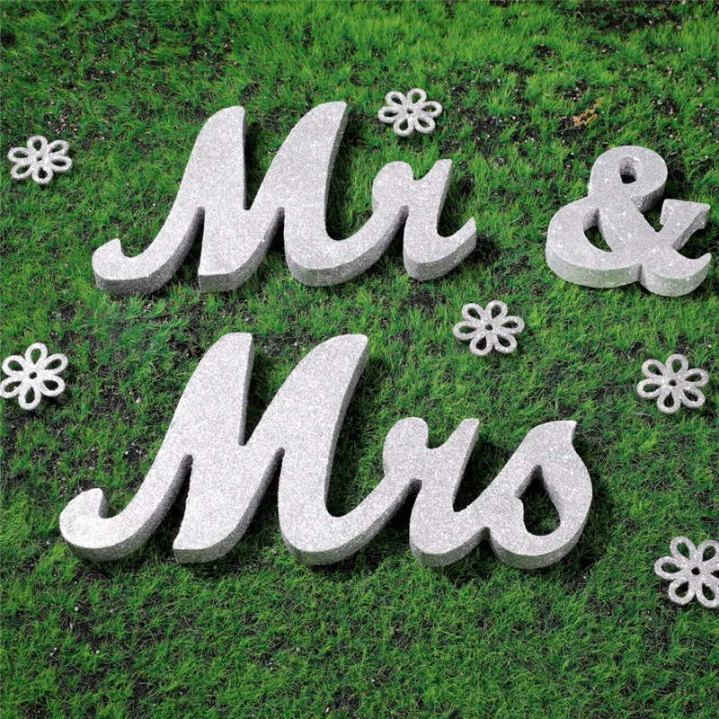 Деревянные Свадебные декоративные буквы алфавит слово Mr& Mrs отдельно стоящая Свадебная вечеринка украшение винтажный стол Декор