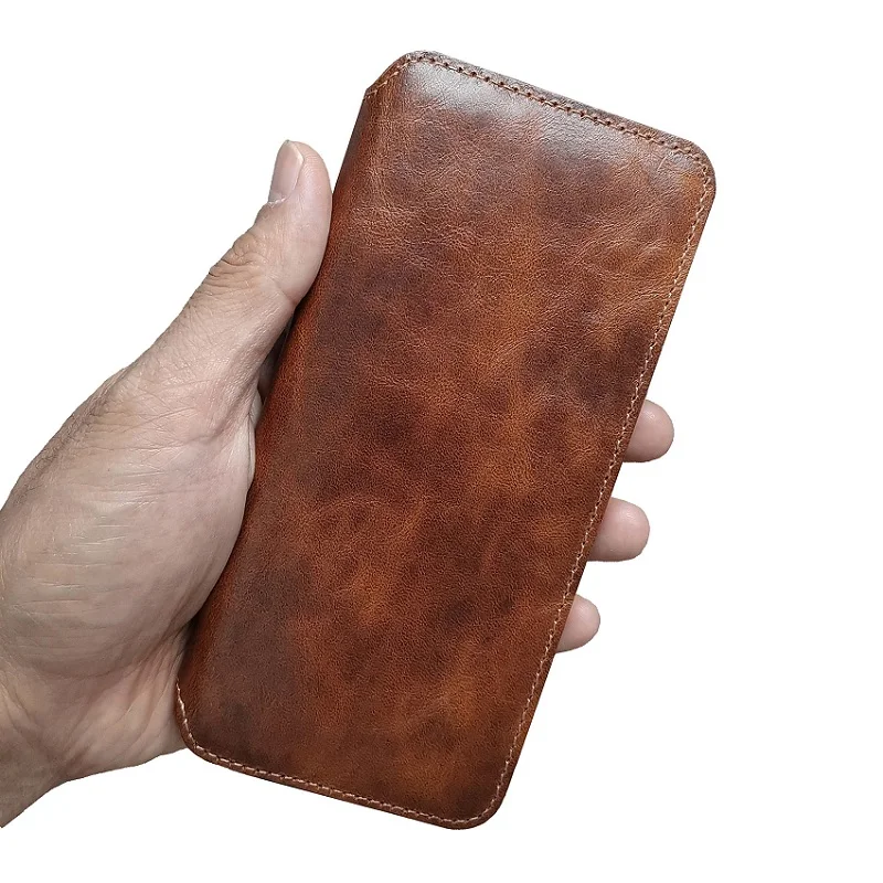 Чехол книжка Solque из натуральной кожи для Samsung Galaxy S9 Plus S 9 роскошные кожаные чехлы