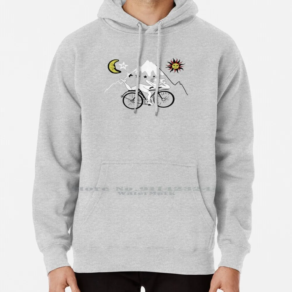 

Bicycle Day Hoodie Sweater 6xl Cotton Acid Albert Hoffman Lsd Tripping Drugs Bicycle Blotter Paper Women Teenage Big Size
