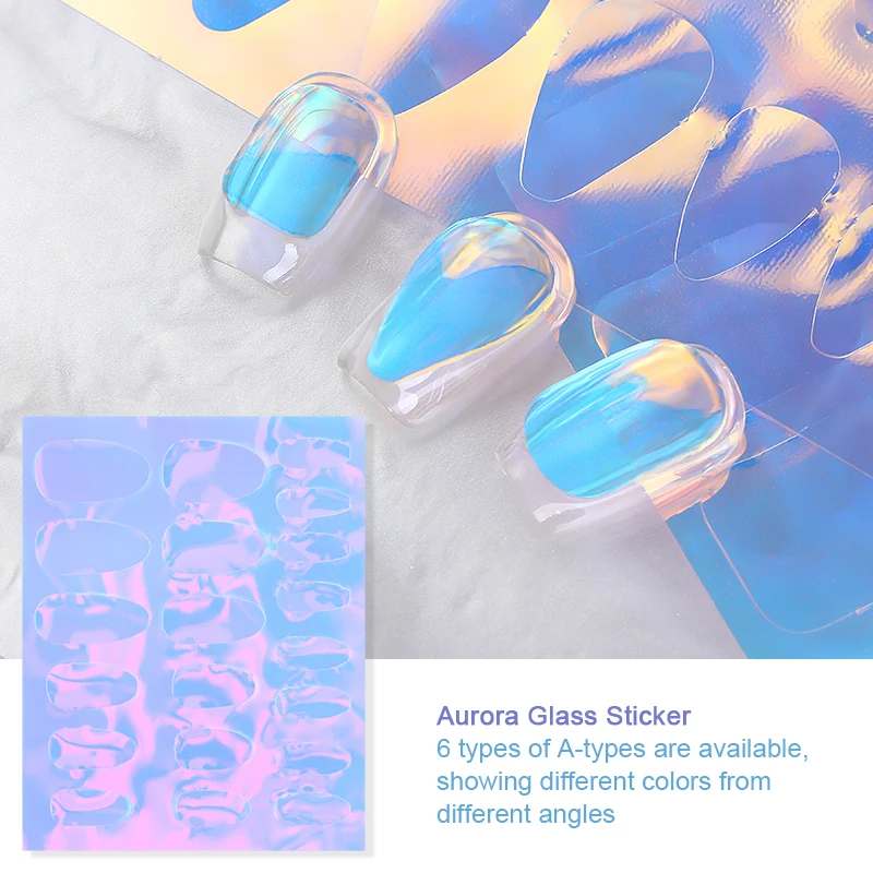 Лак для ногтей Aurora Ice Cube целлофан готовая красочная переводная бумага Лазерная