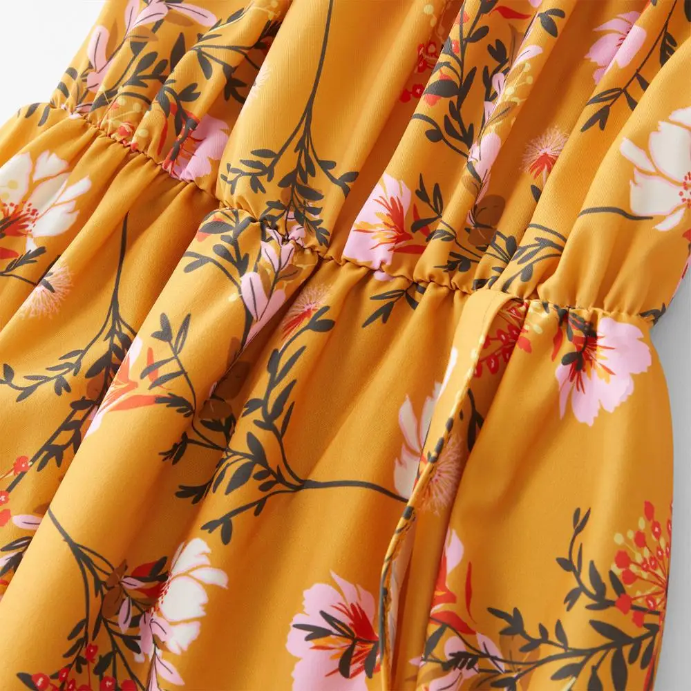 Платье с открытыми плечами PatPat летнее Повседневное платье для мамы и меня