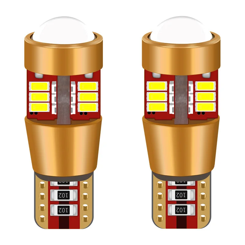 

2PCS T10 W5W Led Bulb CANBUS Error Free 194 168 Car Interior Light 3014 27SMD Reading Lamp 12V 6000K License Plate Lights