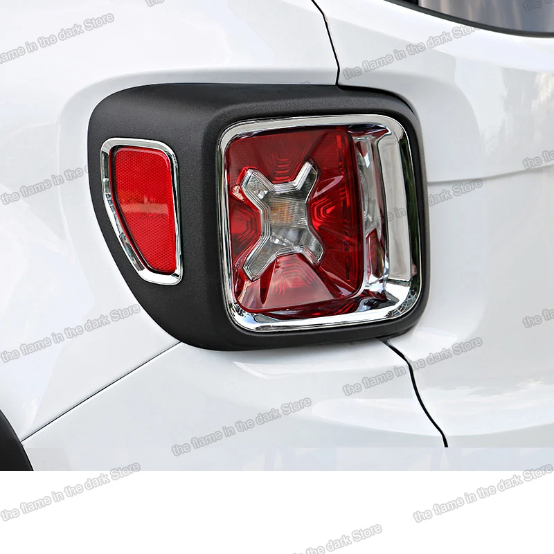 shiny silver Abs Car Tail Light Cover Trims for Jeep Renegade 2016 2017 2018 2019 taillight auto parts accessories rear lamp | Автомобили