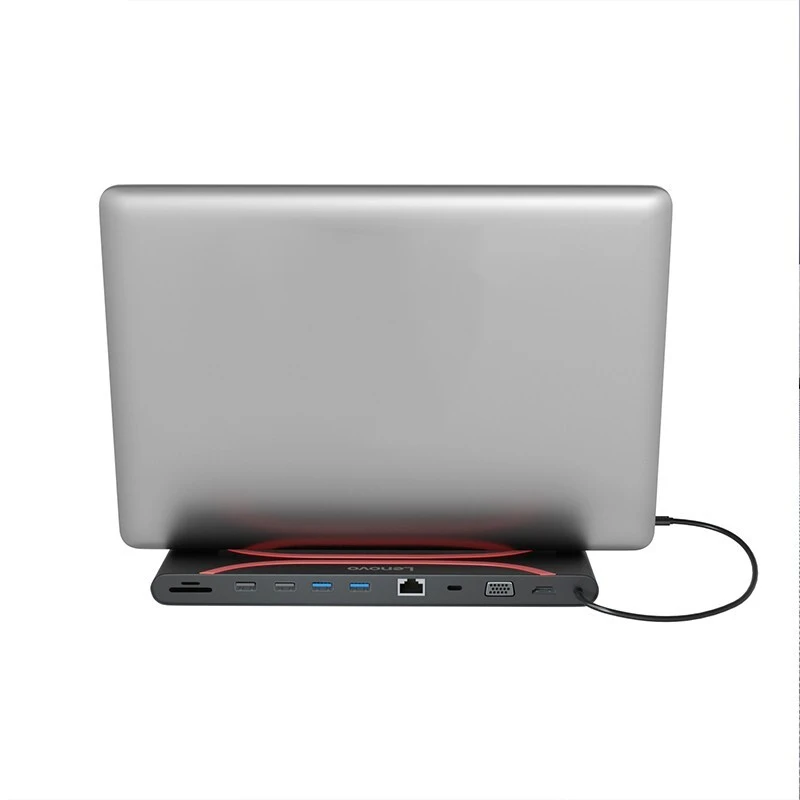 USB-концентратор Lenovo типа C 10-портовый разветвитель для HDMI VGA USB 3 0 RJ45 TF SD | Компьютеры