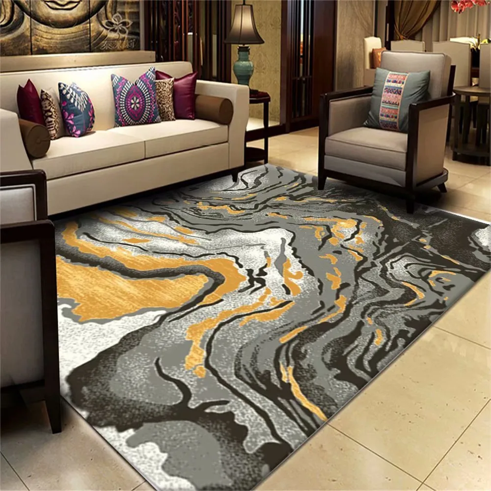 

Fashion Oil Painting Carpets Rug Bedside Floor Mat Sofa Area Rugs Nordic Style Soft Flannel Non-slip Large Living Room Carpet
