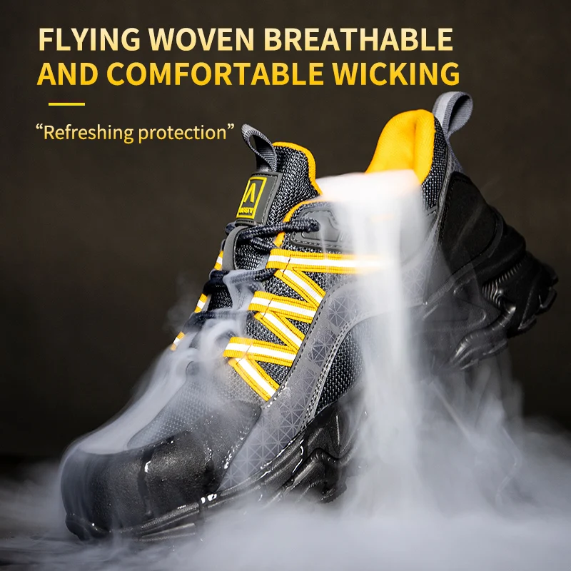 Safety Work Shoes Construction Men Outdoor Steel Toe Cap Puncture Proof High Quality Lightweight Indestructible Boots | Обувь