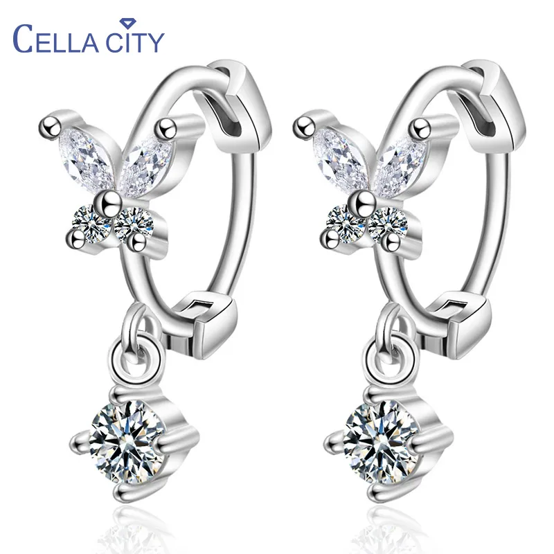 Женские серьги из серебра 925 пробы с драгоценными камнями|Серьги-подвески| |