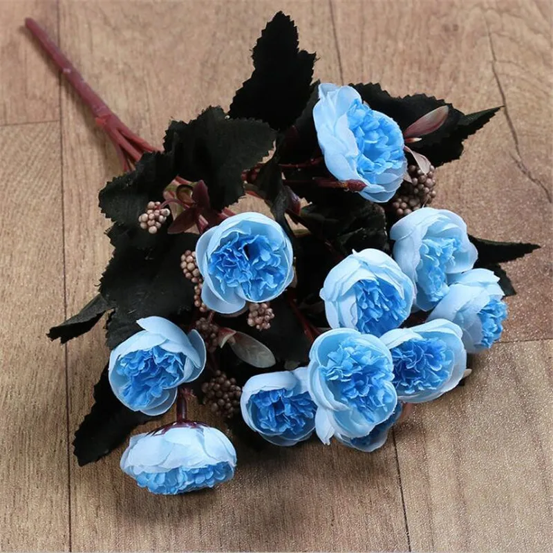 10Pcs Fake Clove Tea Bud (7 stems/bunch) 11.81&quot Length Simulation Camellia for Wedding Home Decorative Artificial Flowers | Дом и сад