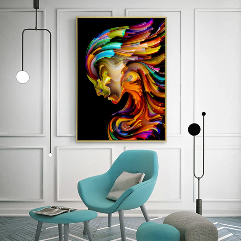 Ful Hair Minds Graphic Wall Art Canvas Prints On The Wall Art Pictures Wall Pictures For Living Room Decor