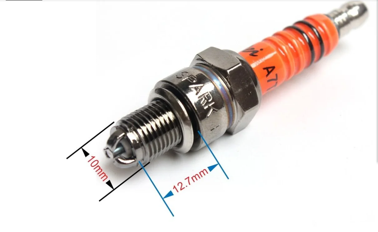Paquete de 2 bujias 3 electrodos carrera A7tc para 50cc 110cc 125cc 150cc Atv Scooter внедорожный велосипед Go Kart |