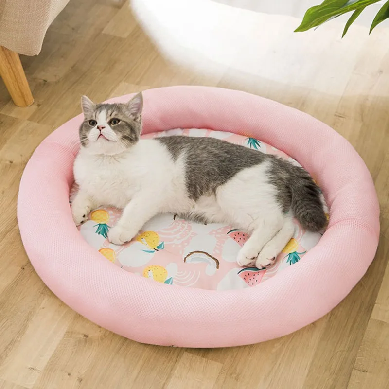 

Cat Mats Pet Summer Cat Cooling Blanket Cushion Breathable Cat Litter Donuts Teddy Chihuahua Kennel Ice Pad