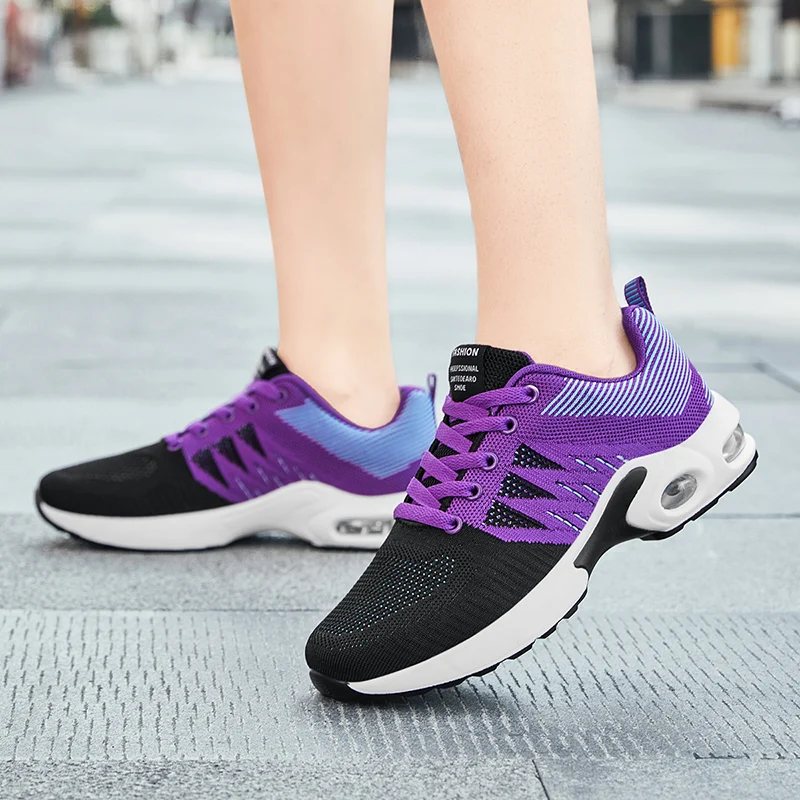 Cheap Women Running Shoes Cushioning Outdoor Walking Sneakers Mesh Breathable Lady Tenis Classic Hot Black Sport Big 42 | Спорт и
