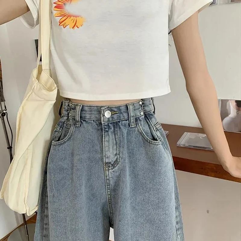 

Shorts women jeans Summer Casual Party Korean version clothing size High waist movement jogger vintage punk Loose denim vegan