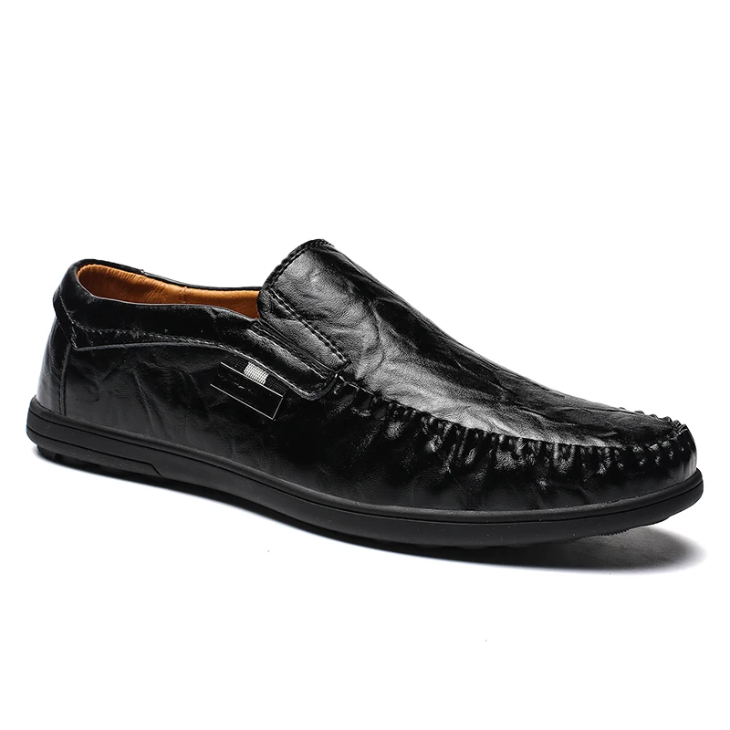 Мокасины VESONAL мужские из натуральной кожи мягкие дышащие без застежки лоферы