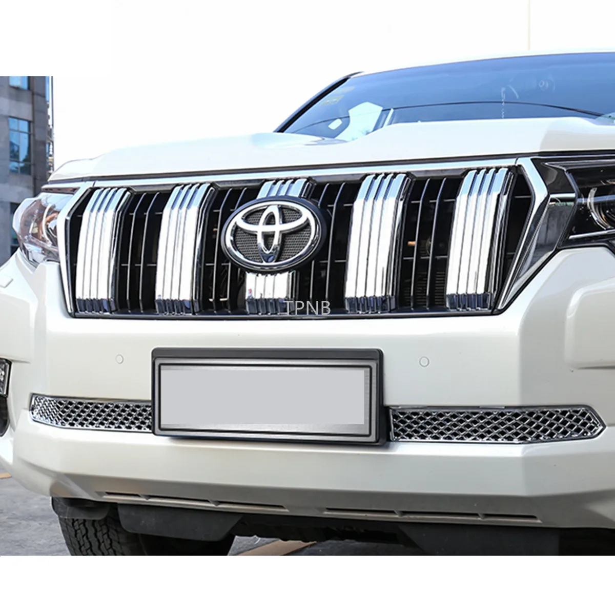 Для Toyota Land Cruiser Prado 150 J150 LC150 ABS Хромированная передняя решетка Накладка аксессуары для автомобиля
