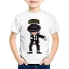 Детская забавная футболка с рисунком Майкла Джексона, детские летние топы в стиле рок-н-ролл, повседневная одежда для маленьких мальчиков и девочек, oHKP5144