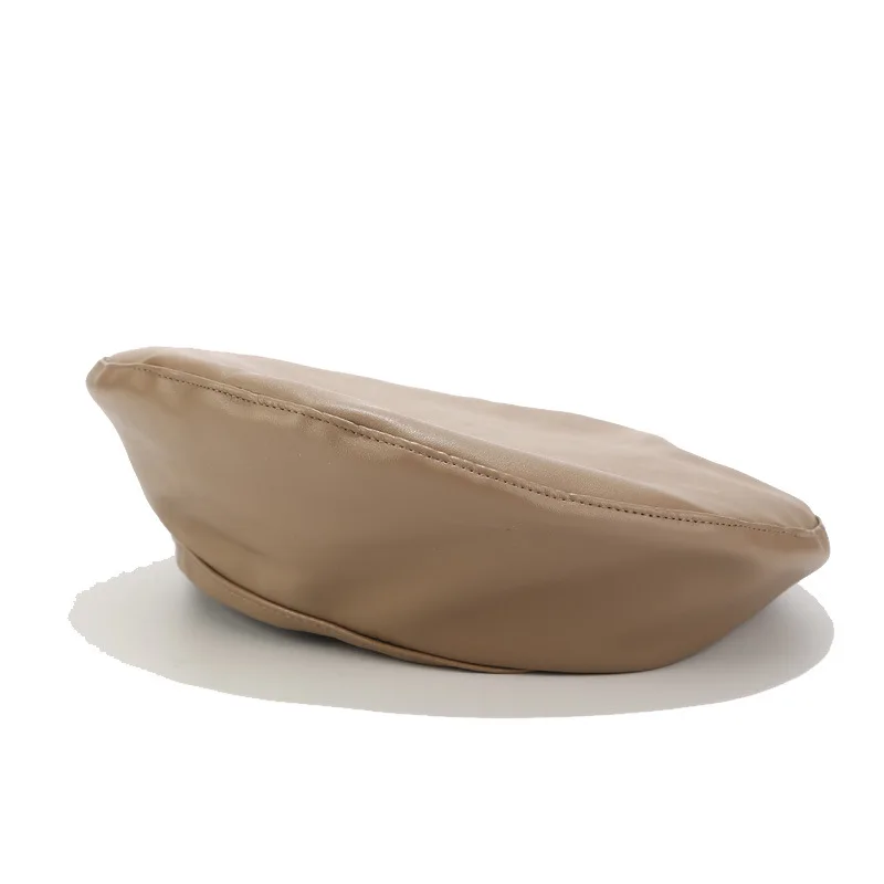 Классическая искусственная кожа французская шляпа берет для женщин