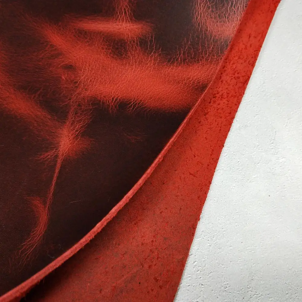 Crazy Horse Leather 2.0mm Thick Vintage Oil Wax Tanned Piece Genuine Cowhide First Layer DIY Hand Leathercraft |