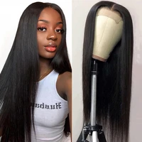 megalook lace closure wig 4x4 closure wig brazilian straight hair lace front wig remy hair wig natural color 150 180 lace wigs