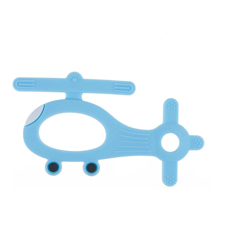 

5/10Pcs Baby Teethers Helicopter Aircraft BPA Free Food Grade Teething Teether Necklace Toy Chewable DIY Chain Nursing Gift