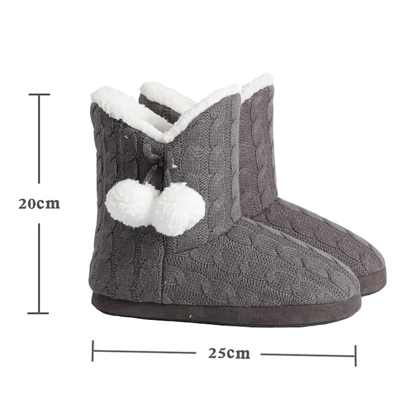 

Winter slippers for women Light Weight Floor slippers concise knitting Plush slippers Brand Comfy Female slippers