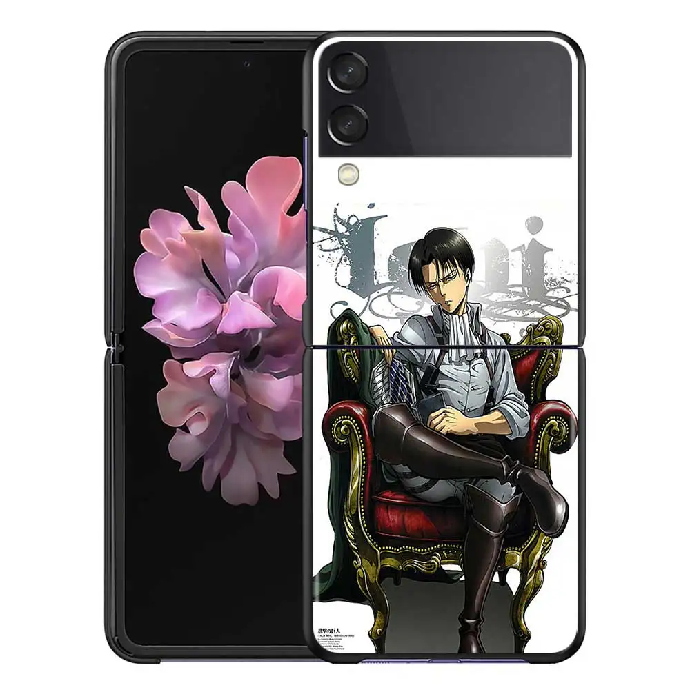 Anime Japanese attack on Titan Case for Samsung Galaxy Z Flip3 Flip 5G Phone Cover Hard Back Funda Capa | Мобильные телефоны и
