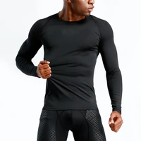 mens sport long sleeve thermal t shirts black compression shirt tops fitness underwear for running thermoactive gym clothing