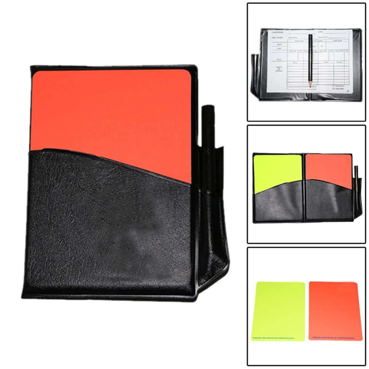 Спортивная Команда футбольный арбитр красный и желтый карточка с кобурой