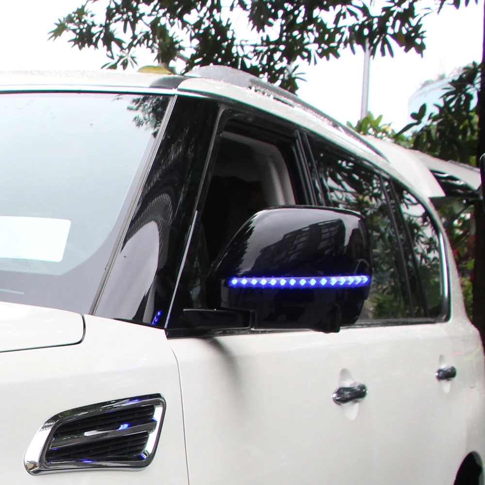 Автомобильные Боковые зеркала заднего вида зеркало светодиодный Поворотная