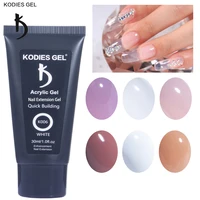 kodies gel 30ml professional builder uv gel polish 3d acrylic building lak for nail extension 6 color clear french manicure art