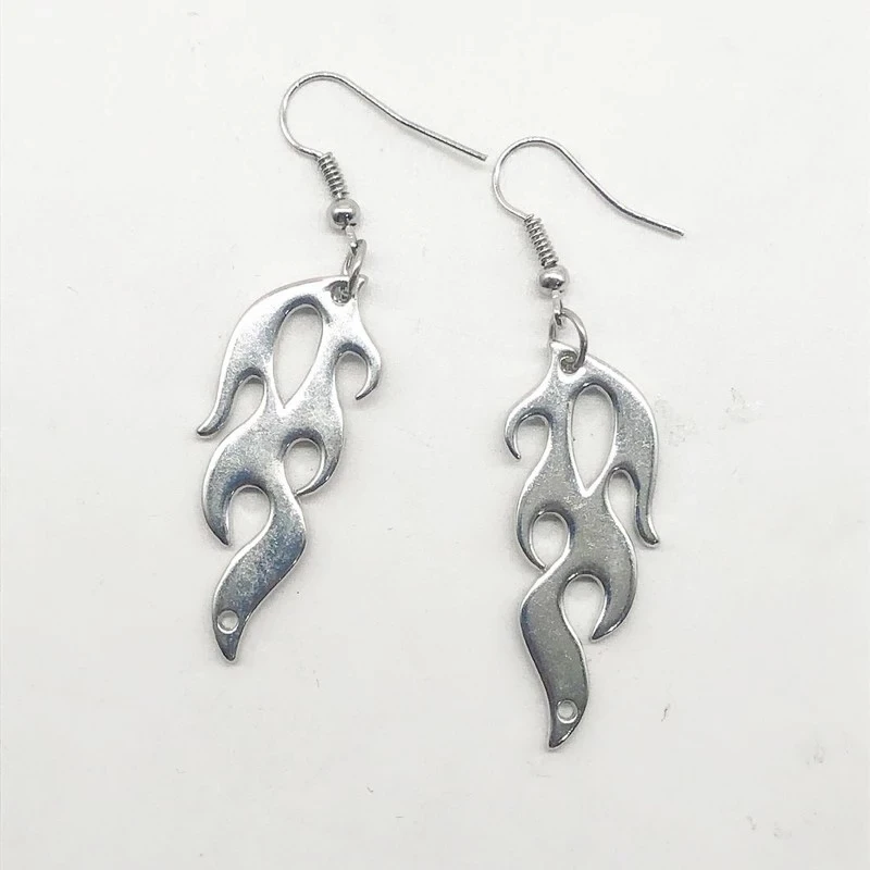 

1Pair Hip Hop Flame Earrings Streetwear Fashion Punk Style Earrings for Women Men Party Jewelry