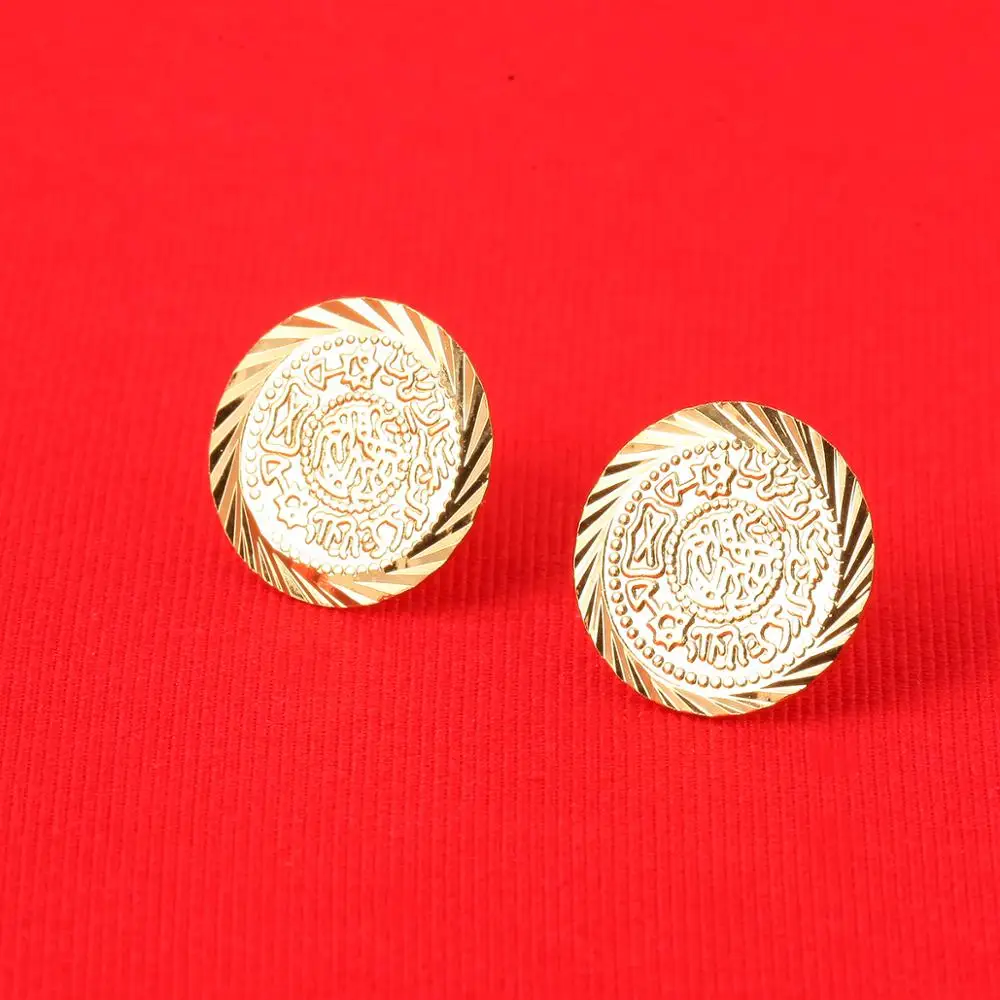 Серьги золотого цвета для женщин и девочек ювелирные изделия пророк Мухаммед