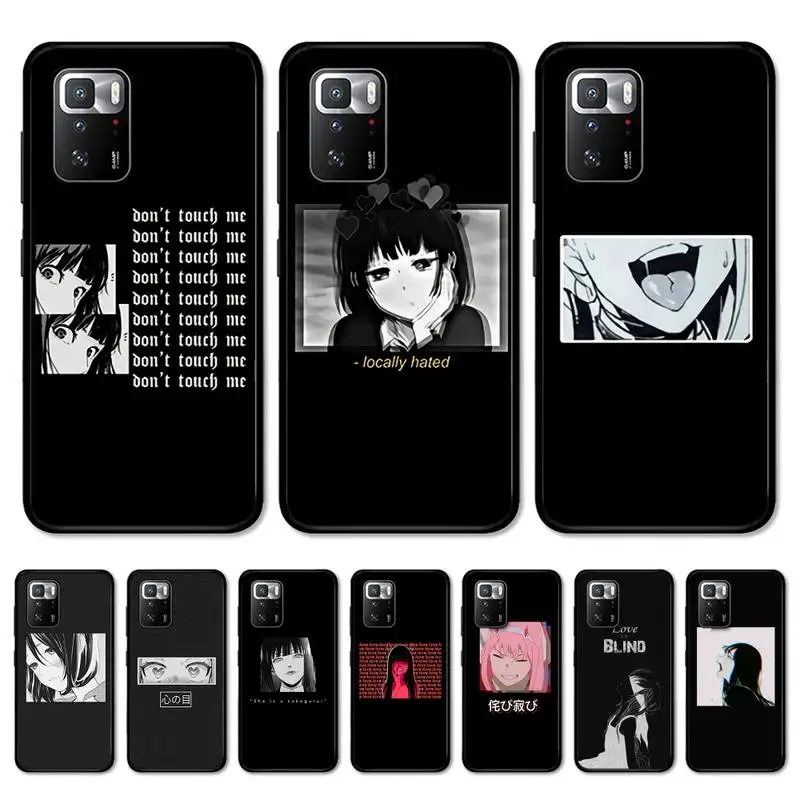

Sad Japanese Anime Phone Case For Redmi Note 10 9 8 6 Pro 8T 5A 4X X 5 Plus 7 7A 9A K20 Cover