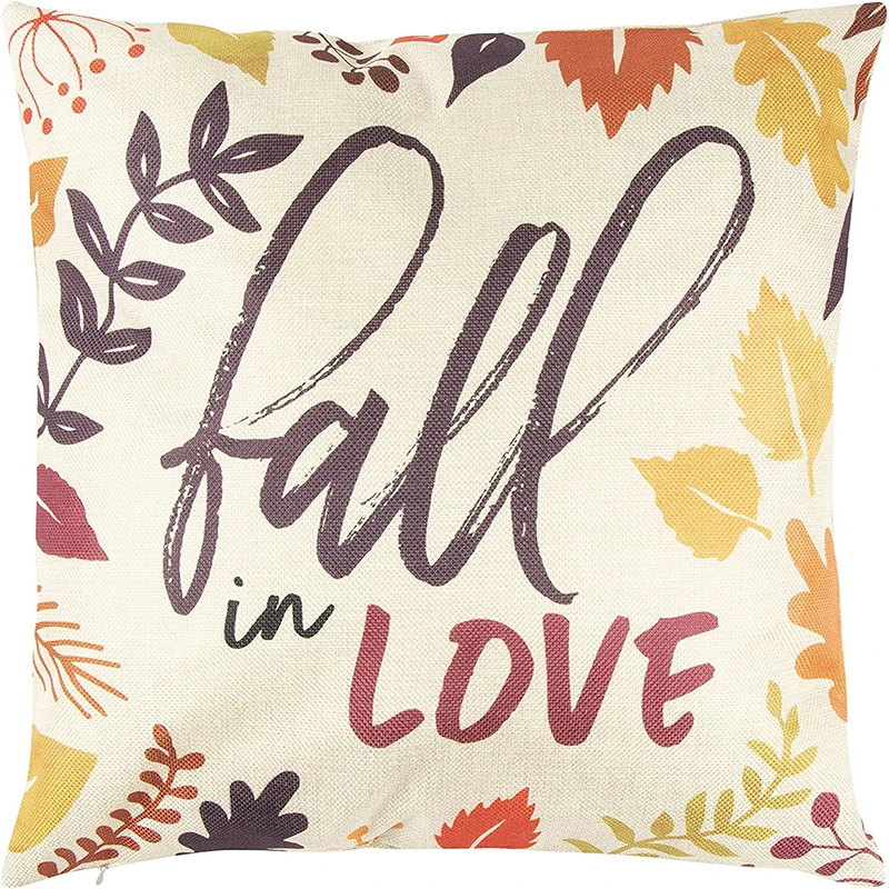 

Living room decoration throw pillow case removable printed maple leaf Thanksgiving pillow case Christmas home cushion cover