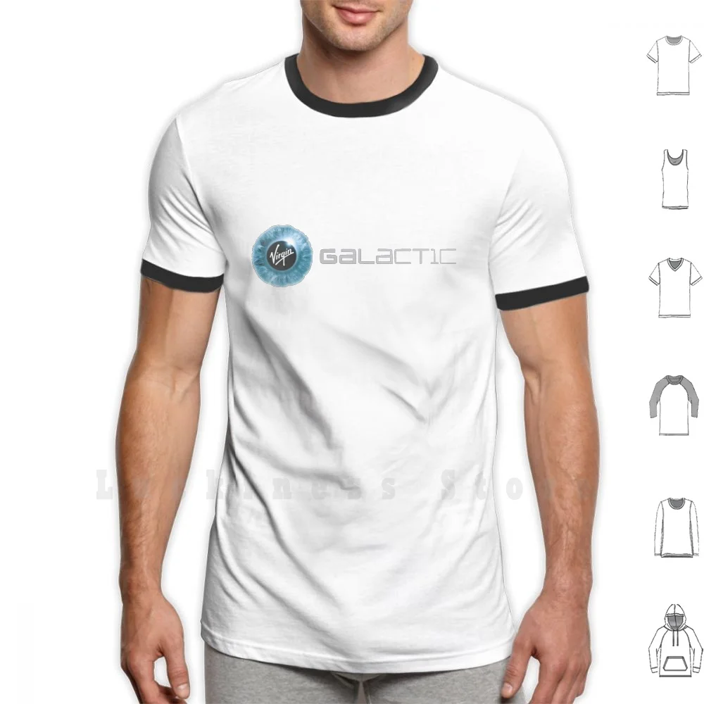 Футболка с логотипом Virgin галактика большой размер 100% хлопок Дева космос