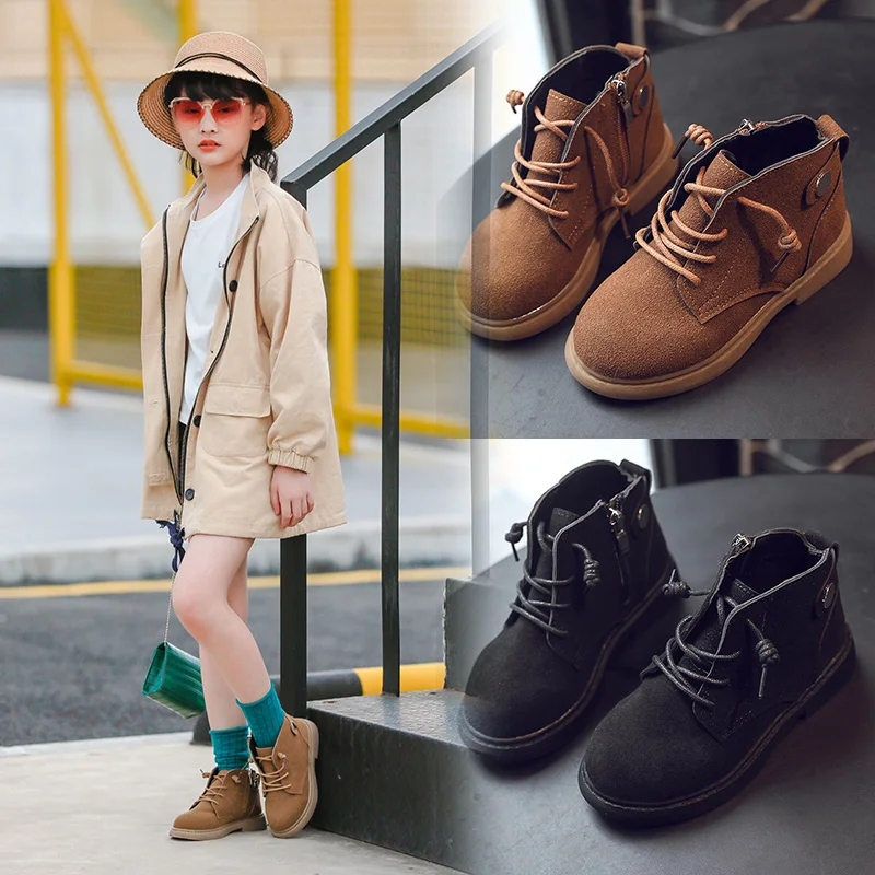 Mumoresp сапоги Martin для девочек детей больших мальчиков средние детские полуботинки