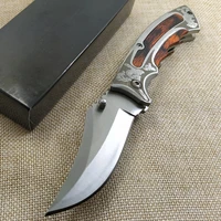 brand utility military tactical survival hunting knife folding knives 8cr steel blade wood handle camping tools outdoor