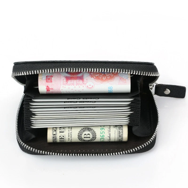 Мужской Тонкий Повседневный держатель для карт из углеродного волокна с 2