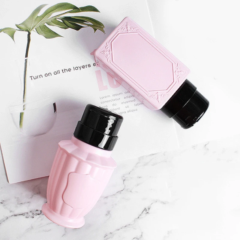 200мл Пустая насосная бутылка для алкоголя для очистки лосьона, диспенсер для заправки лака для ногтей, жидкого контейнера для средства для снятия лака для ногтей.