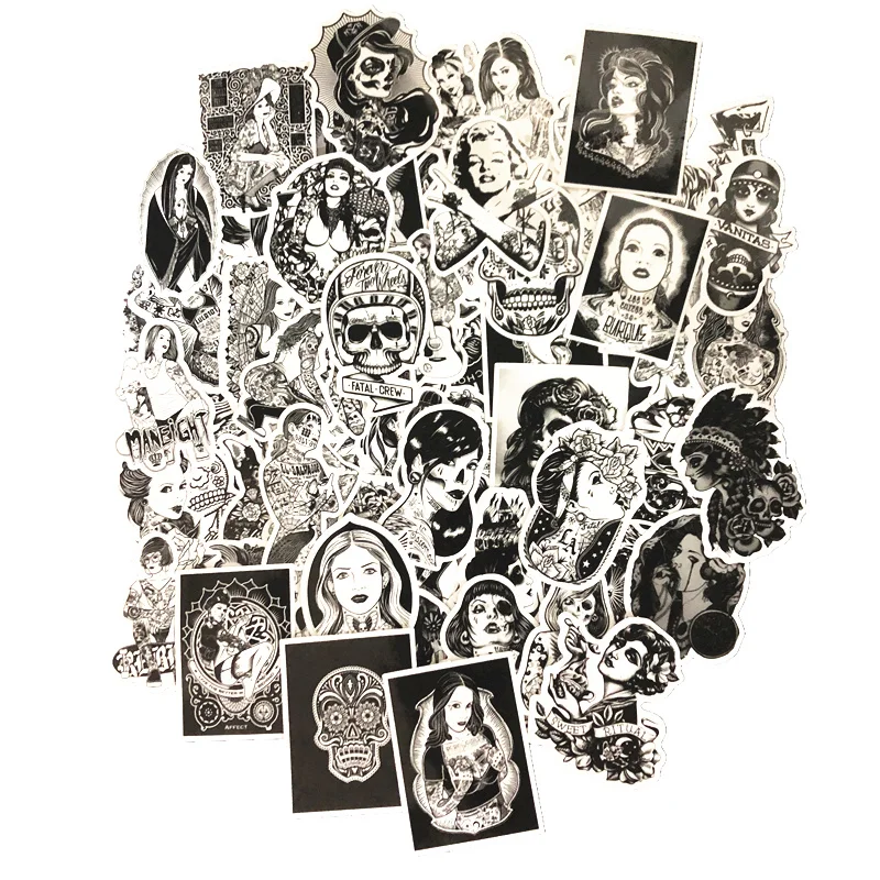 68 шт смешанный набор татуировки для девочек Стикеры s стайлинга автомобилей
