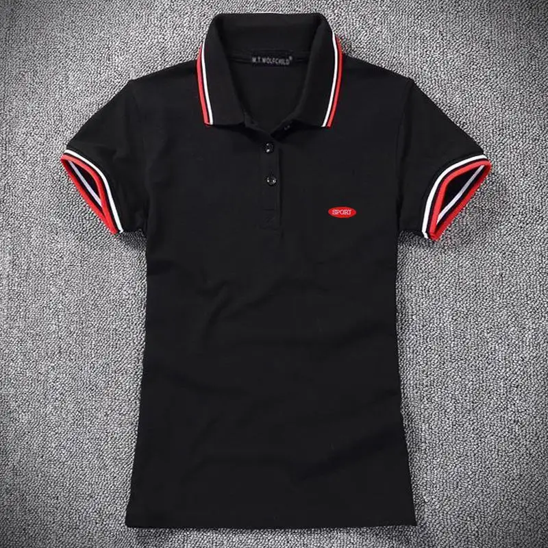 Высокое качество 2020 летние новые женские рубашки поло с коротким рукавом