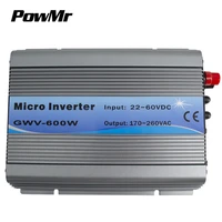 powmr 600w solar pure sine wave micro inverter 15 60vdc 120v230vac option on grid tie solar inverter gwv 600w