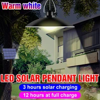 super bright solar pendant lights 15w 20w led street light waterproof solar chandelier for home emergency lighting lamp 2835 smd