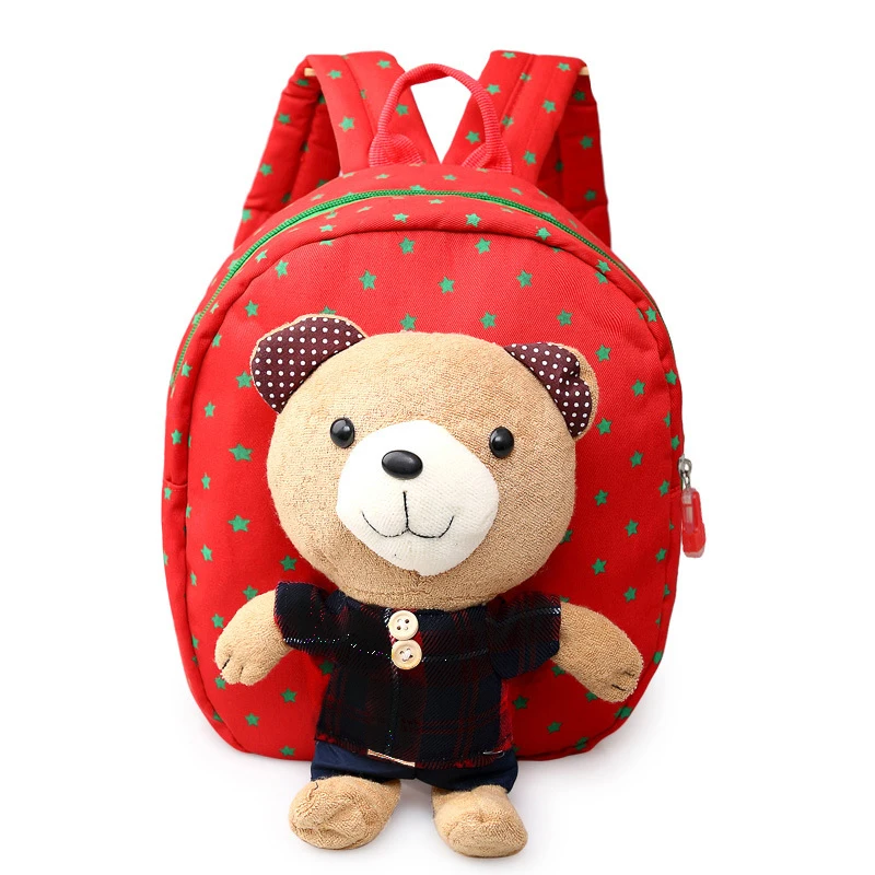 Мультяшный плюшевый книжный мешок с милым медведем детский рюкзак для школы
