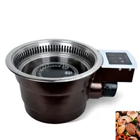 BEIJAMEI Commercial Korean Barbecue Oven Smokeless Electric BBQ Grill Embedded Type Barbecue Stove Easily Cleaned Carbon