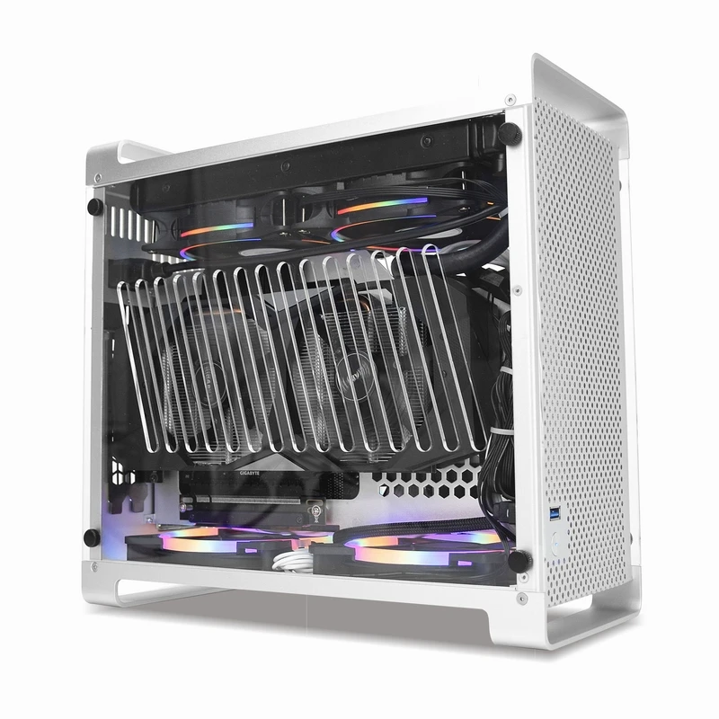 

Чехол METALFISH G5 Plus с водяным охлаждением Mini ITX, чехол для игрового компьютера с поддержкой SFX PSU, 30 см, видеокарта 240 с водяным охлаждением, 3,5 'дис...