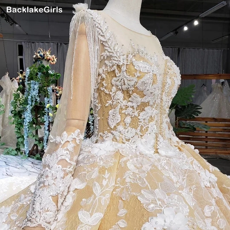 Свадебное платье цвета шампанского размера плюс Платья для женщин с круглым