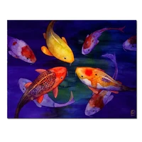 koi fish 5d paintings by number square round embroidery diy diamond painting full mozaik puzzle wedding decoration